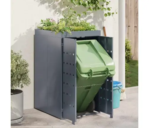 Šiukšlių Konteinerio Laikymas Su Augalų Stogu Vienam 240L Konteineriui