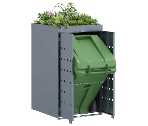 Šiukšlių Konteinerio Laikymas Su Augalų Stogu Vienam 240L Konteineriui