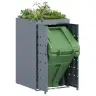 Šiukšlių Konteinerio Laikymas Su Augalų Stogu Vienam 240L Konteineriui