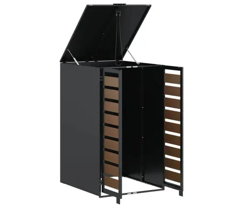 Riteņu Konteinera Uzglabāšana Ar Gāzes Pacelšanas Vāku 240L Konteineram Vidaxl