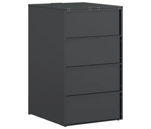 Riteņu Konteinera Uzglabāšana Ar Gāzes Pacelšanas Vāku 240L Konteineram Vidaxl