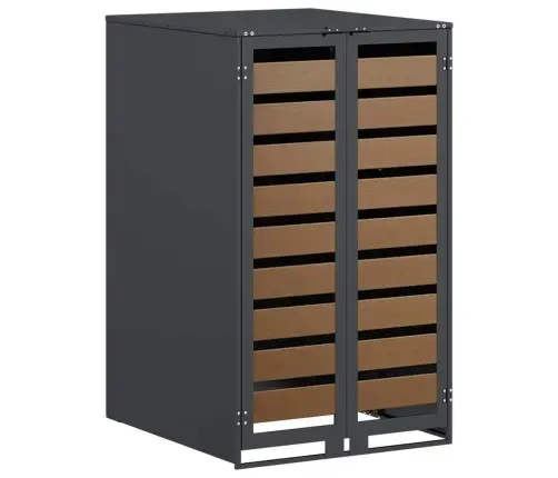 Riteņu Konteinera Uzglabāšana Ar Gāzes Pacelšanas Vāku 240L Konteineram Vidaxl