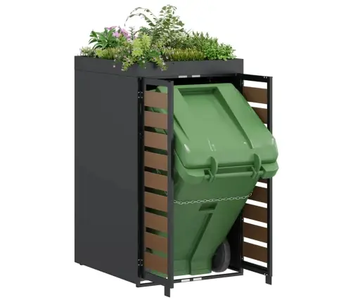 Riteņu Konteinera Uzglabāšana Ar Stādītāja Jumtu 240L Konteineram Vidaxl