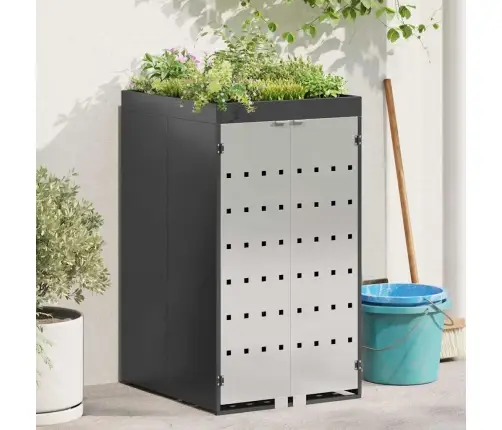 Riteņu Konteinera Uzglabāšana Ar Stādītāja Jumtu 240L Konteineram Vidaxl