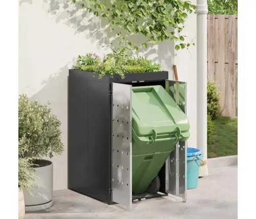 Riteņu Konteinera Uzglabāšana Ar Stādītāja Jumtu 240L Konteineram Vidaxl