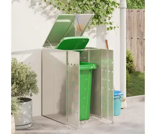 Riteņu Konteinera Uzglabāšana Ar Gāzes Pacelšanas Vāku 240L Konteineram Vidaxl