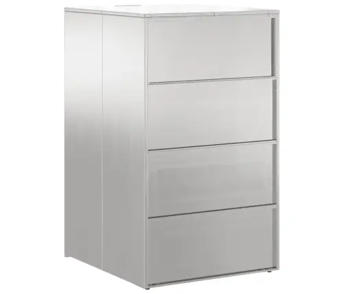 Riteņu Konteinera Uzglabāšana Ar Gāzes Pacelšanas Vāku 240L Konteineram Vidaxl