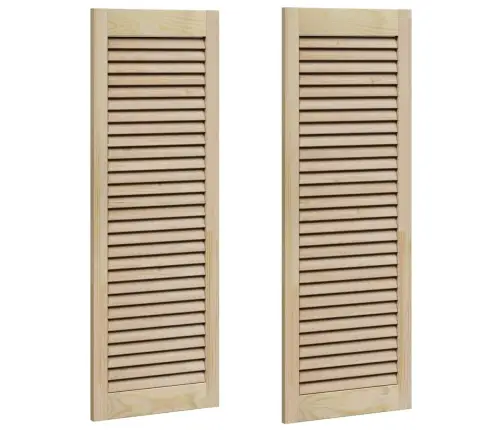 Kappi Uks 2 Pcs Neutraalne 140.5 X 2 X 59.5 Cm Tahke Mänd