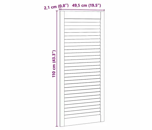 Kappi Uks Uksega Neutraalne 49,5 X 2,1 X 110 Cm Tahke Mänd