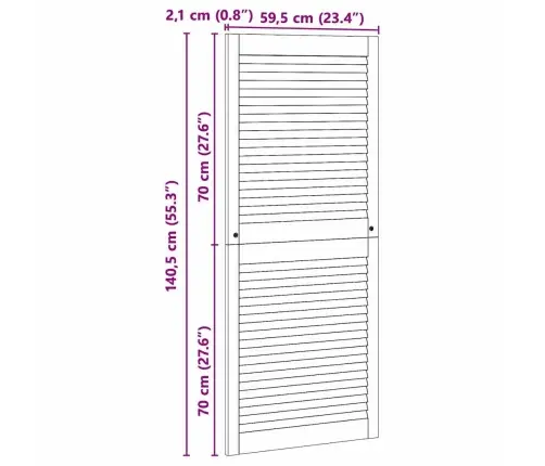 Kappi Uks Uksega Neutraalne 140,5 X 2,1 X 59,5 Cm Tahke Mänd