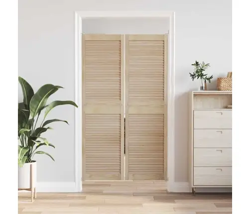 Skapju Durvis 2 Pcs Brūna 170 X 49.5 X 2.1 Cm Priedes Masīvkoks Vidaxl