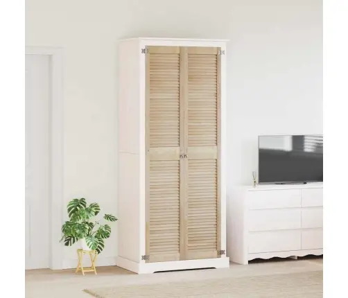 Skapju Durvis 2 Pcs Brūna 201 X 39.5 X 2.1 Cm Priedes Masīvkoks Vidaxl