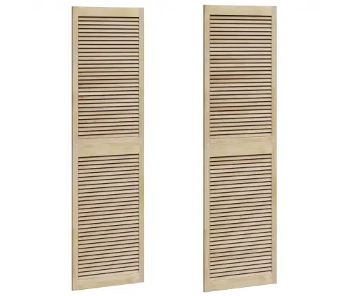 Skapju Durvis 2 Pcs Brūna 201 X 59.5 X 2.1 Cm Priedes Masīvkoks Vidaxl