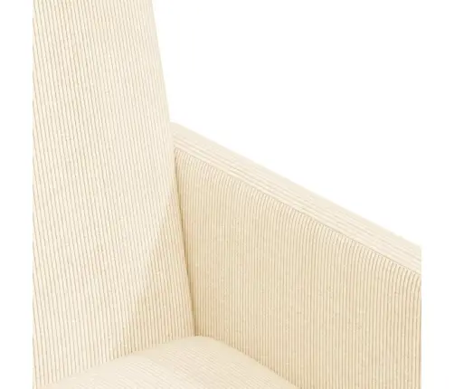 Valgomojo Kėdės Su Ratukais 2 Pcs Kreminė 57 X 66 X 94 Cm