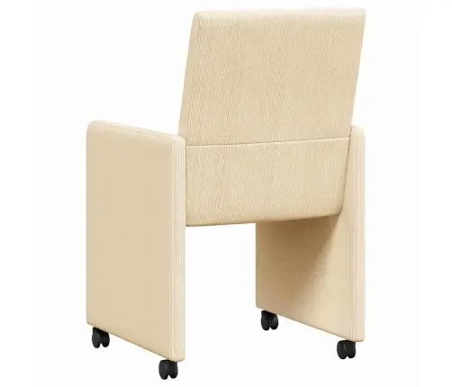 Valgomojo Kėdės Su Ratukais 2 Pcs Kreminė 57 X 66 X 94 Cm