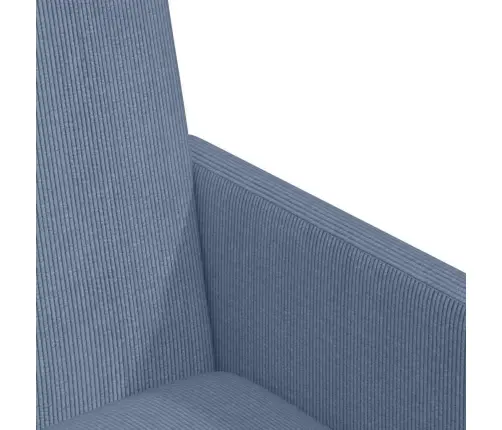 Ēdamkrēsli 2 Pcs Zila 57 X 66 X 94 Cm Korduroja Audums Vidaxl