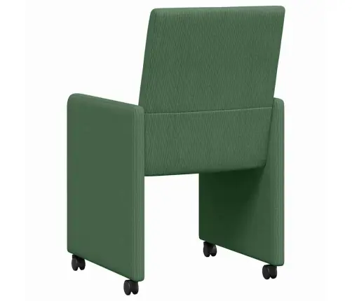 Ratastega Söögi-Toolid 2 Pcs Hall Roheline 57 X 66 X 94 Cm