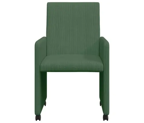 Ratastega Söögi-Toolid 2 Pcs Hall Roheline 57 X 66 X 94 Cm