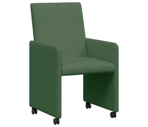 Ratastega Söögi-Toolid 2 Pcs Hall Roheline 57 X 66 X 94 Cm