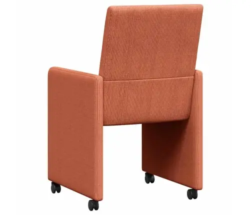 Ratastega Söögi-Toolid 2 Pcs Punane Oranž 57 X 66 X 94 Cm