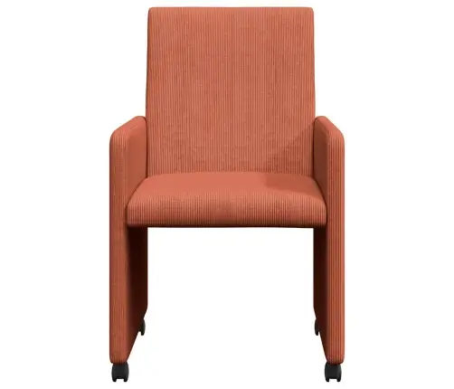 Ratastega Söögi-Toolid 2 Pcs Punane Oranž 57 X 66 X 94 Cm