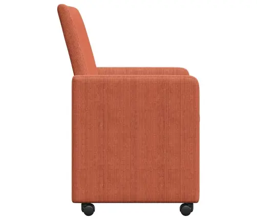 Ratastega Söögi-Toolid 2 Pcs Punane Oranž 57 X 66 X 94 Cm