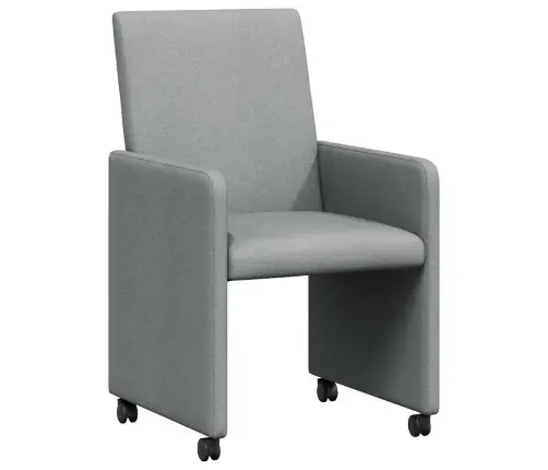 Ēdamkrēsli 2 Pcs Gaiši Pelēka 57 X 66 X 94 Cm Audums Vidaxl