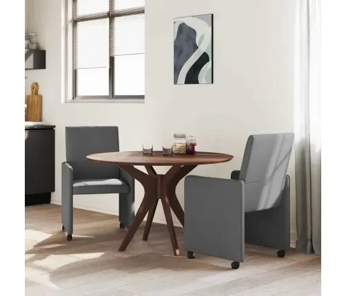 Valgomojo Kėdės 2 Pcs Tamsiai Pilka 57 X 66 X 94 Cm Audinys