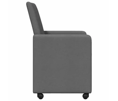 Valgomojo Kėdės 2 Pcs Tamsiai Pilka 57 X 66 X 94 Cm Audinys