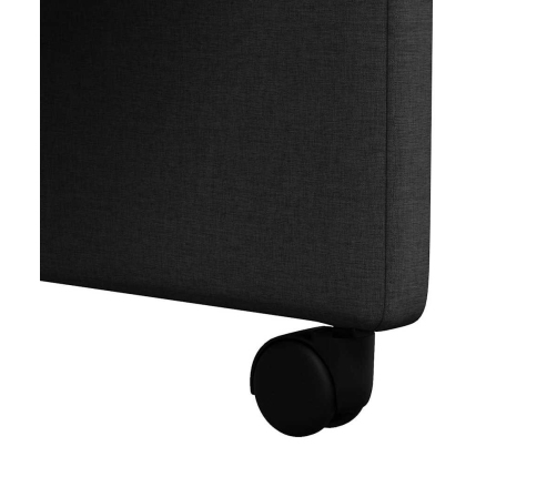 Ēdamistabas Krēsls Ar Riteni 2 Pcs Melna 57 X 66 X 94 Cm Audums Vidaxl