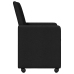 Ēdamistabas Krēsls Ar Riteni 2 Pcs Melna 57 X 66 X 94 Cm Audums Vidaxl