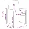 Ēdamistabas Krēsls Ar Riteni 2 Pcs Melna 57 X 66 X 94 Cm Audums Vidaxl