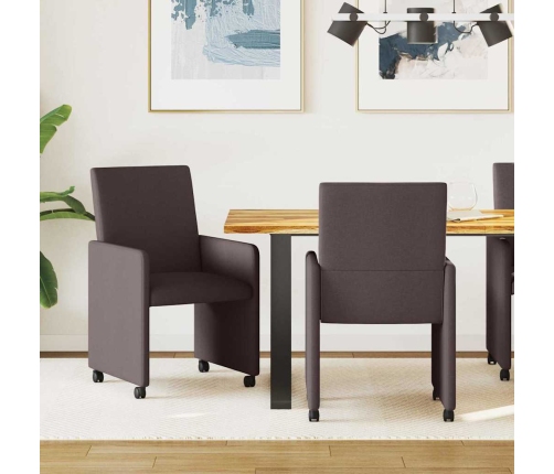 Ēdamistabas Krēsls 2 Pcs Tumši Brūna 57 X 66 X 94 Cm Audums Vidaxl