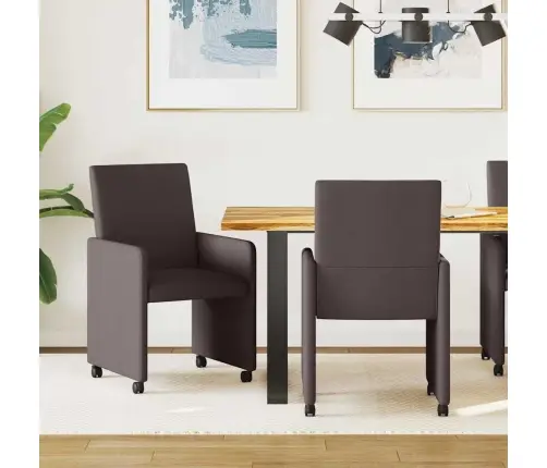 Ēdamistabas Krēsls 2 Pcs Tumši Brūna 57 X 66 X 94 Cm Audums Vidaxl Ēdamistabas Krēsls 2 Pcs Tumši Brūna 57 X 66 X 94 Cm Audums Vidaxl