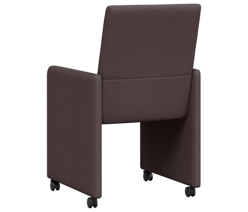 Ēdamistabas Krēsls 2 Pcs Tumši Brūna 57 X 66 X 94 Cm Audums Vidaxl