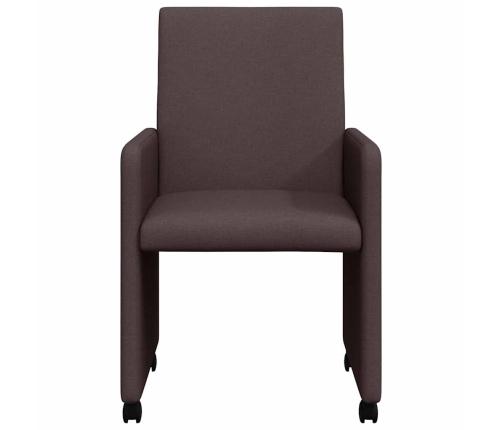 Ēdamistabas Krēsls 2 Pcs Tumši Brūna 57 X 66 X 94 Cm Audums Vidaxl