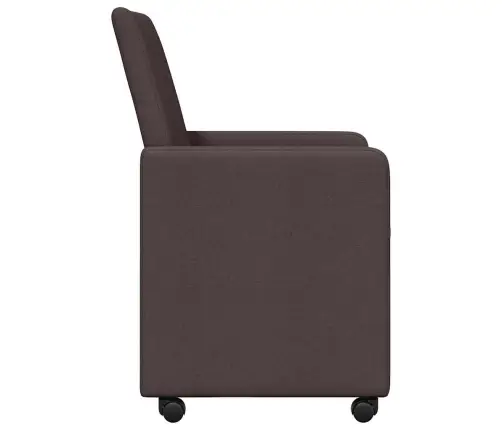 Ēdamistabas Krēsls 2 Pcs Tumši Brūna 57 X 66 X 94 Cm Audums Vidaxl Ēdamistabas Krēsls 2 Pcs Tumši Brūna 57 X 66 X 94 Cm Audums Vidaxl