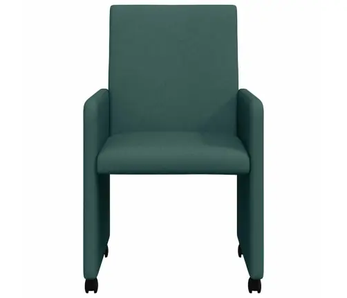 Ēdamistabas Krēsls 2 Pcs Tumši Zaļa 57 X 66 X 94 Cm Audums Vidaxl