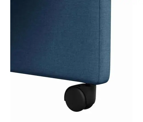 Ēdamistabas Krēsls Ar Riteni 2 Pcs Zila 57 X 66 X 94 Cm Audums Vidaxl