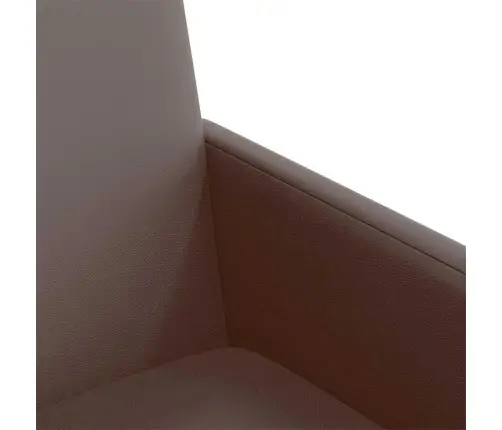 Ēdamkrēsli Ar Riteņiem 2 Pcs Brūna 57 X 66 X 94 Cm Mākslīgā Āda Vidaxl