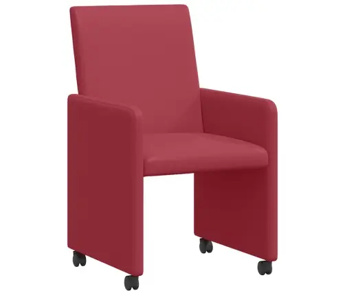 Ēdamkrēsli 2 Pcs Vīnsarkans 57 X 66 X 94 Cm Mākslīgā Āda Vidaxl