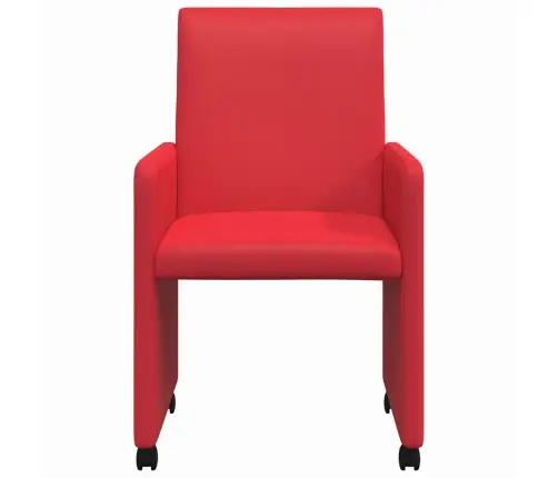 Ēdamkrēsli 2 Pcs Sarkana 57 X 66 X 94 Cm Mākslīgā Āda Vidaxl