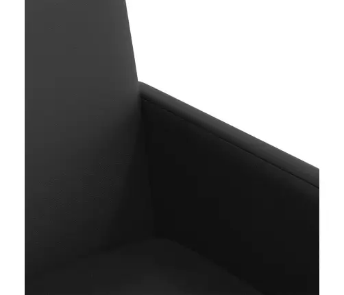 Ēdamkrēsli Ar Riteņiem 2 Pcs Melna 57 X 66 X 94 Cm Mākslīgā Āda Vidaxl