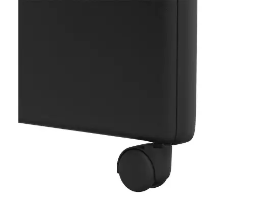 Ēdamkrēsli Ar Riteņiem 2 Pcs Melna 57 X 66 X 94 Cm Mākslīgā Āda Vidaxl