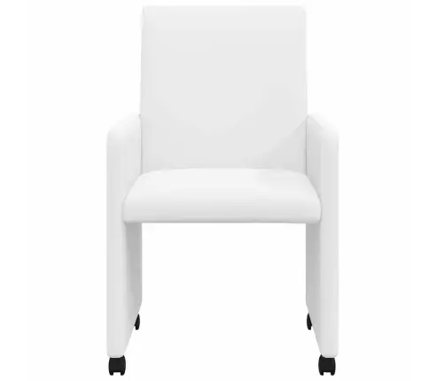 Valgomojo Kėdės 2 Pcs Balta 57 X 66 X 94 Cm Dirbtinė Oda