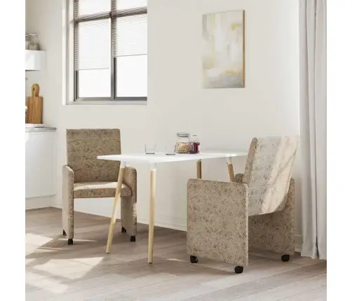 Ēdamkrēsli Ar Riteņiem 2 Pcs Gaiši Pelēka 57 X 66 X 94 Cm Vidaxl