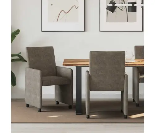 Ēdamkrēsli Ar Riteņiem 2 Pcs Tumši Pelēka 57 X 66 X 94 Cm Vidaxl