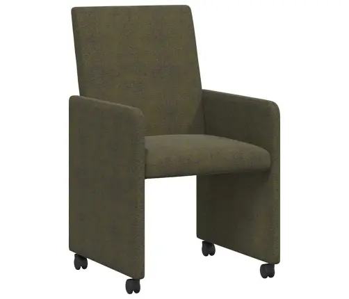 Ēdamkrēsli Ar Riteņiem 2 Pcs Armijas Zaļa 57 X 66 X 94 Cm Vidaxl