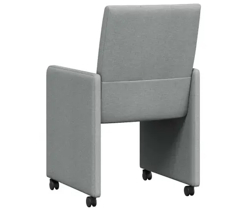 Ēdamkrēsli 2 Pcs Gaiši Pelēka 58 X 65 X 94 Cm Audums Vidaxl