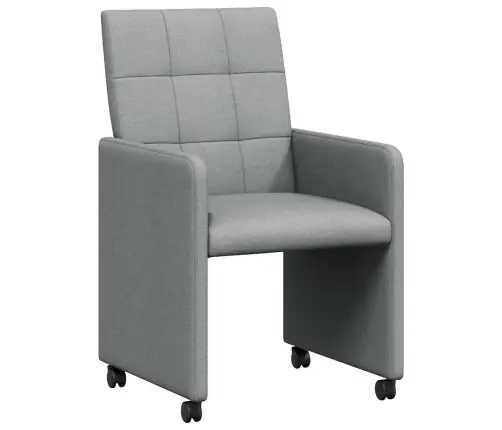 Ēdamkrēsli 2 Pcs Gaiši Pelēka 58 X 65 X 94 Cm Audums Vidaxl